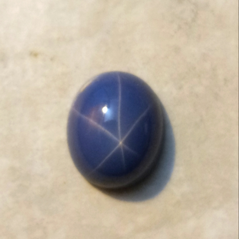 Blue Star Sapphire Oval Cabochon Loose Gemstone